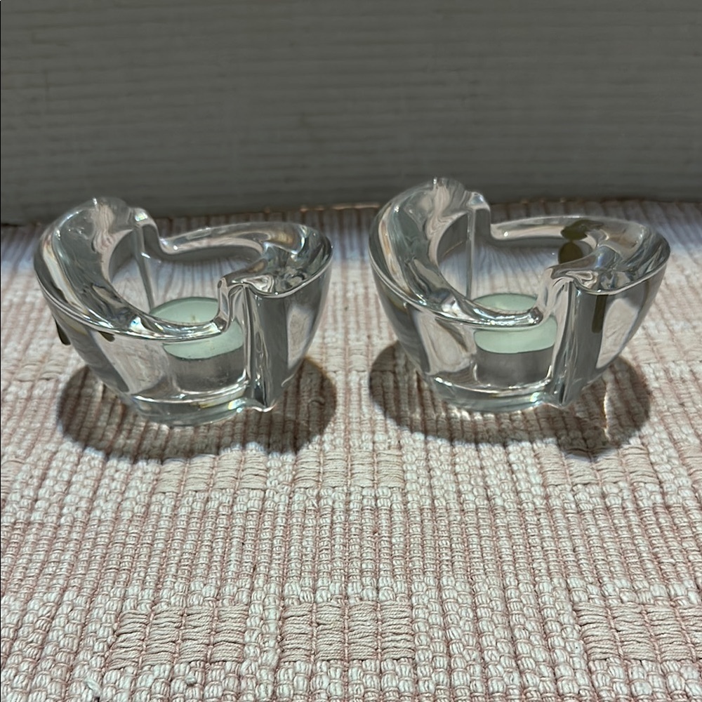 NWT Royal Gallery Collections - Pair of 2 Lead Crystal Votive Candle Holders